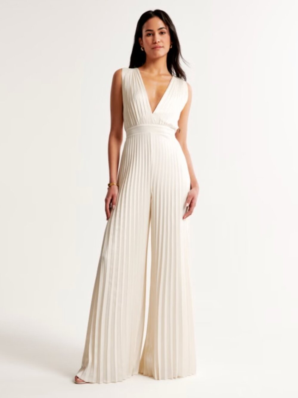 abercrombie The A&F Giselle Pleated Jumpsuit